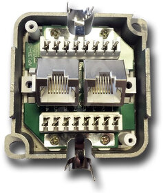 Datacom, CAT6, STP, 2× RJ45, na omietku - 2