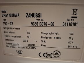 Ladnicka s mrazakom zn. ZANUSSI - 2