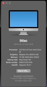 Apple iMac (Retina 5K, 27-palcový, 2019) CTO - 2