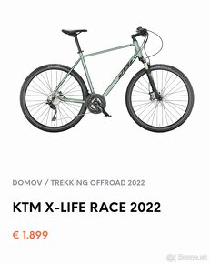 KTM zanovny kross bicykel 51 cm (M), komplet XT - 2