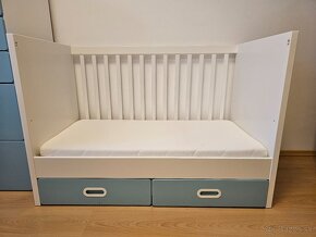 Detská postieľka Ikea Stuva aj s matracom a poťahom - 2