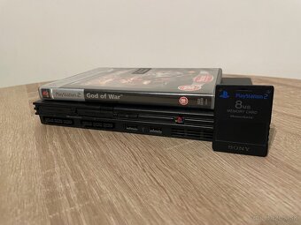 Playstation 2 Slim + Memory Card + God of War - 2