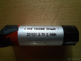 Li-Ion baterie 13400, 3,7 V / 550 mAh (10 ks) - 2