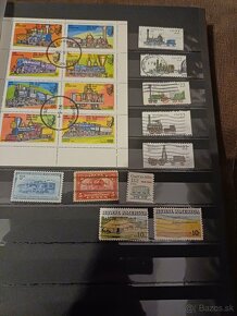 predám poštové známky - vlaky - viac štátov - 2