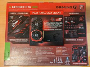 Grafická karta NVIDIA MSI GTX1060 Gaming X 6GB - 2