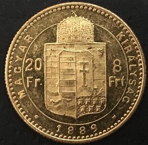 8 Zlatník/20 Frank 1889 KB FJI - 2