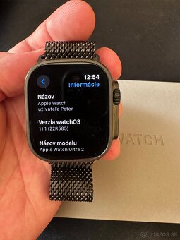 predám /vymením Apple Watch Ultra 2 titanium milaneese loop - 2