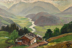 Starý obraz krajina Otto Hamel (1866 -1950) - 2