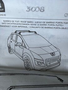 ORIGINÁL Strešné nosiče pre Peugeot 3008 - 2