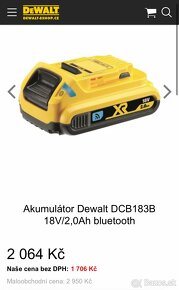 Dewalt 2ah Bluetooth baterka - 2