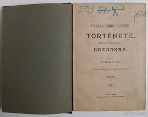 MÁRIA-KONGREGÁCZIÓK TÖRTÉNETE 1898 - 2