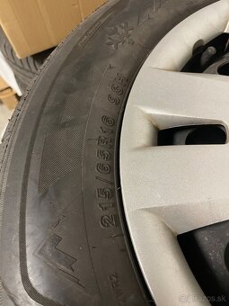 Zimné pneumatiky 215/65 r 16 98h s plechovými diskami 5x105 - 2