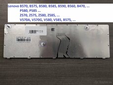 Klavesnice Lenovo B570, B575, B580, B585, B590;;G580, G585 - 2