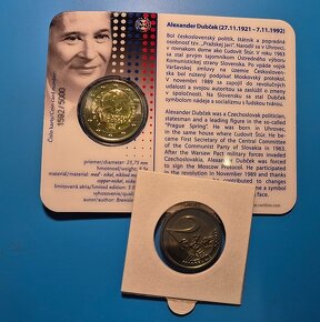 Dubček, coincard, 2€ - 2