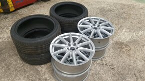 Originálne elektróny R19 Ti 5x110 + letné pneu Alfa 159 - 2