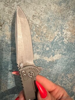 Hinderer XM-18 3.5 Fatty Harpoon Tanto folding nôž, working - 2