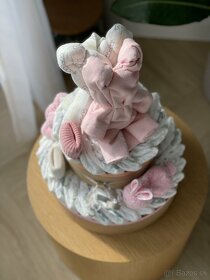 Plienkova torta baby pink - 2