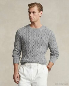 Ralph Lauren sveter Cable-Knit Cotton Jumper, velkost L - 2