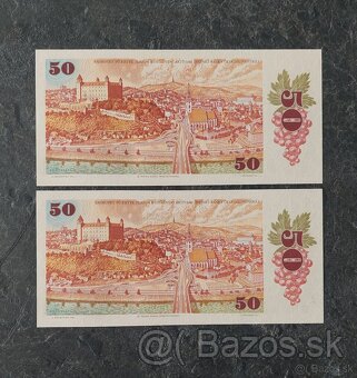 2x 50 Kčs 1987, stav N (UNC) - 2