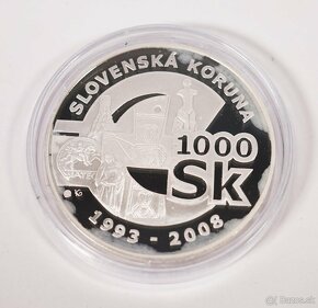 1000 Sk Rozlúčka so slovenskou korunou 2008 Proof - 2