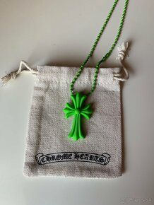 CHROME HEARTS SILICONE CROSS NECKLACE GREEN - 2