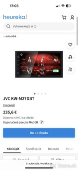 Predam/Vymenim JVC 2Din radio - 2