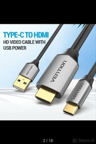 USB-C(m) na HDMI(m) + USB A(m) napajaci kabel - 2