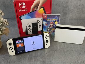 Nintendo Switch OLED 64GB biele + Super Mario Rabbids - 2