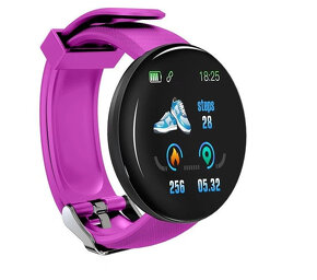 (IHNEĎ) Fitness Smart hodinky D18, fialové - 2