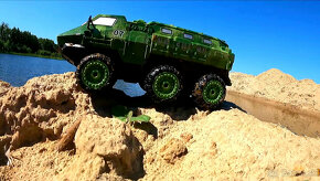 Nové RC auto Military Armádní Transportér 6x6 2ks Baterii - 2