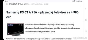 Predám plazmový Televízor Samsung PS63A756 - 2