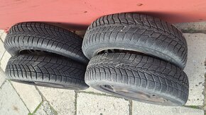 Plechové disky 4,5Jx14, ET45 a pneumatiky 165/70 R14 - 2