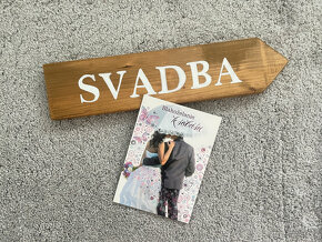 Drevená šípka Svadba - 2