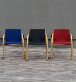 Set farebných stoličiek THONET ( 3 ks ). - 2