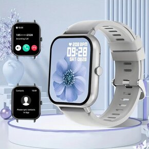 Fitness smart hodinky s možnosťou volania, sivé - 2