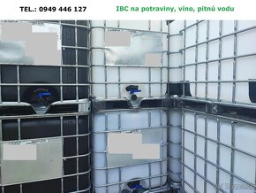 Predám 1000L ibc kontajnery na potraviny, pitná voda - 2