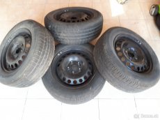 Pneumatiky  195/65 R 15 91 H s novými plechovými diskami - 2