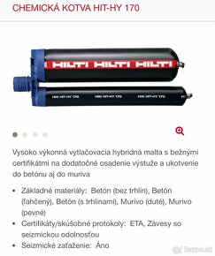 HILTI CHEMICKÁ KOTVA HIT-HY 170 - 2