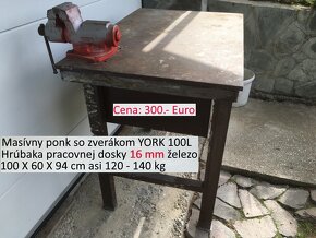 Továreňský železný ponk so zverákom YORK - 2