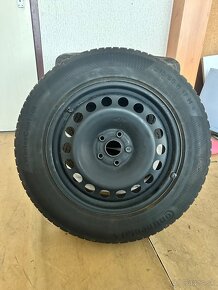 Plechové disky 5x112 + zimné gumy Continental 215/65 r17 - 2