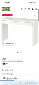 Ikea malm kozmeticky stolik - 2