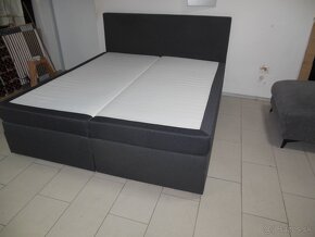 Posteľ boxspring čierna. - 2