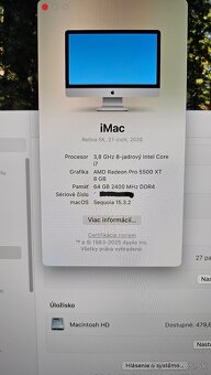 Predám iMac Retina 5K, 27", 2020 - 2