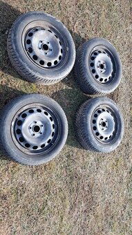 Predam plechove disky 5×112 r16 s pneu 205/55r16 - 2