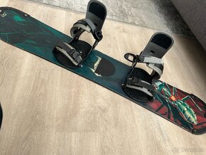 Detský snowboard s viazaním, dĺžka 114 cm - 2