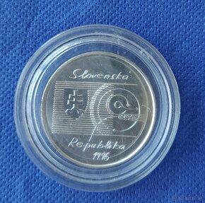 Strieborná pamätná minca 200Sk 1996, Samuel Jurkovič,Bk+Prf - 2