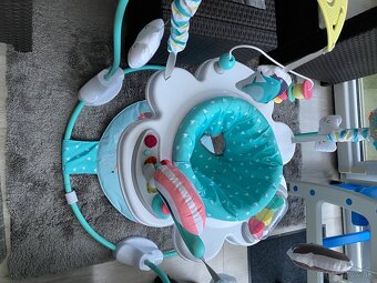 COSTWAY Jumperoo Baby Sky, detské chodítko s nastaviteľnou v - 2