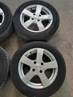 Sada diskov dezent R15 4x108 Et46 letné pneu 195/60 R15 - 2