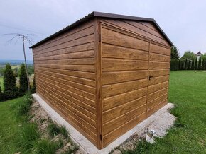 Moderná garáž 3x5m imitácia dreva + Doprava a montáž - 2