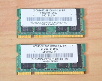 RAM Pamate 2GB, 1GB  pre notebooky a PC - 2